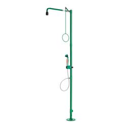 H&auml;t&auml;suihku k&auml;si- ja silm&auml;suihkup&auml;&auml;ll&auml; (45&deg;) - ClassicLine tai PremiumLine - 1 1/4 tuuman naaraskierrevesiliit&auml;nt&auml; - lattia-asennukseen