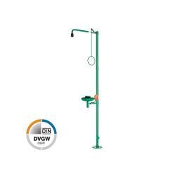 Natryskowa myjka ciała z myjką do oczu i miską - stal nierdzewna - do montażu podłogowego