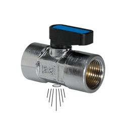 Lot De 2 Robinets à Boisseau Sphérique 1/2" BSP Mâle X Mâle En Laiton Nickelé - Mini Vanne Pour Eau, Gaz, Huile