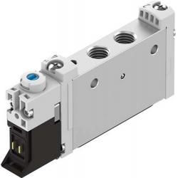 FESTO – zawór elektromagnetyczny VUVG-L10-M52-M7-1P3 – zawór 5/2-drożny, monostabilny – zasilanie powietrzem sterującym wewnętrzne/zewnętrzne – sprężyna pneumatyczna/mechaniczna – zawór z mufą M7 – bez płytki przyłączeniowej elektrycznej – cena za sz