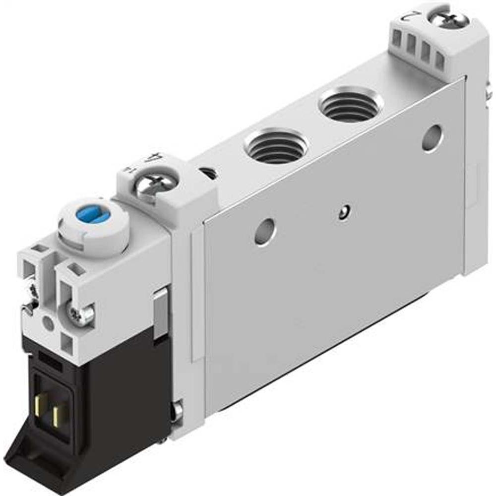 FESTO - Magnetventil VUVG-L10-M52-M7-1P3 - 5/2-vägsventil, monostabil - intern/extern pilotluftförsörjning - pneumatisk/mekanisk fjäder - inline-ventil M7 - utan elektrisk anslutningsplatta - pris per styck
