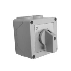 Interruptor manual 3 posiciones - de superficie - para resistencias eléctricas - 230/400 V - 20 A - IP44 - Precio por unidad