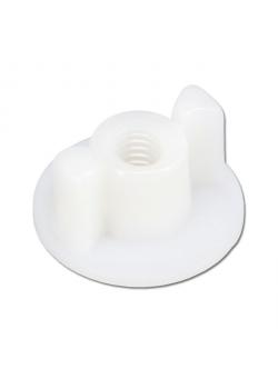 Håndtagmøtrik - med vinge - (Ø x H) 22 x 13 - M 4 x 0,7 til M 8 x 1,25 mm - Naturligt naturligt / polyamid naturligt - Pris per pakke