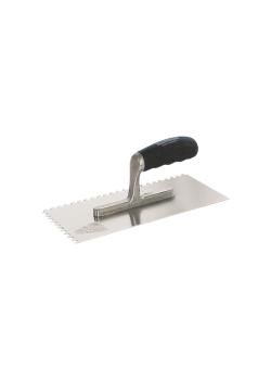 Glättekelle - roestvrij - softgrip - getand