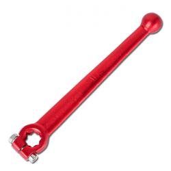 Mando para válvulas de bola de alta presión - aluminio o fundición inyectada de zinc - recto - ancho entre planos de 9 a 17 mm