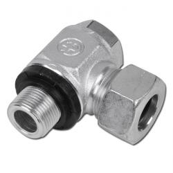 Zwenkbare schroefverbinding - serie L/S - verzinkt staal - niet-smoor - buis-Ø 6 tot 42 mm - metrisch AG - PN tot 400