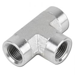T-stuk - verzinkt staal - 3 NPT-binnenschroefdraad NPT 1/8" tot NPT 1" - PN 140 tot 345