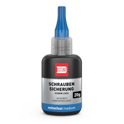 INBUS&reg; Skrul&aring;s - Medium styrke - for metallforbindelser for l&oslash;sningsbeskyttelse og vannbeskyttelse - 250 g - Bl&aring; - Pris per stykk