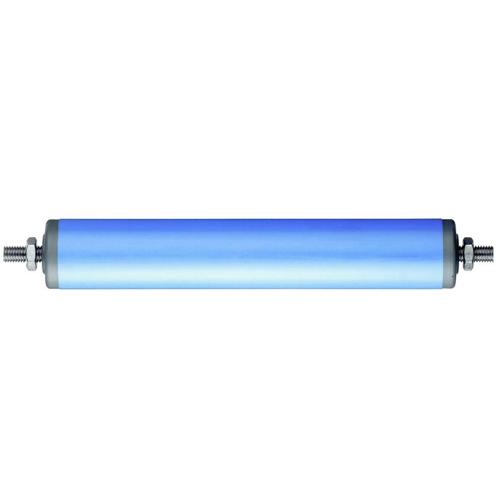 Tragrolle - Kunststoffrohr blau - thermoplastischer Kunststoff - mit einer Kugelreihe aus Stahl - Tragkraft 2 bis 10 kg - mit Federachse 6 bis 10 mm - Preis per St&uuml;ck