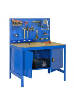 Workbench BT-2 Locker - løftekapasitet på 600 kg - MDF - med perforert vegg og verktøyskap