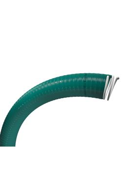 Tuyau spiralé en PVC Spirabel® MDSF AL - Ø intérieur 40 à 151 mm - Ø extérieur 48,6 à 170 mm - longueur 20 à 30 m - couleur vert - prix par rouleau