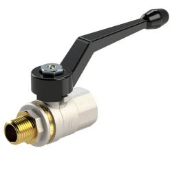 Palloventtiili - pitk&auml;kierteinen rakenne - nikkel&ouml;ity messinki - naaras-/uroskierre - Rp/R 1/4 - 2 - DN 8 - 50 - PN max. 40 bar - hinta per kappale