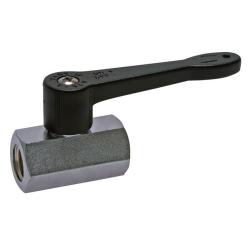 Mini-kogelkraan - messing verchroomd - lange hendel - IG/AG G 1/8" tot G 1/2" - DN 6 tot 10 - PN -0,98 tot 15
