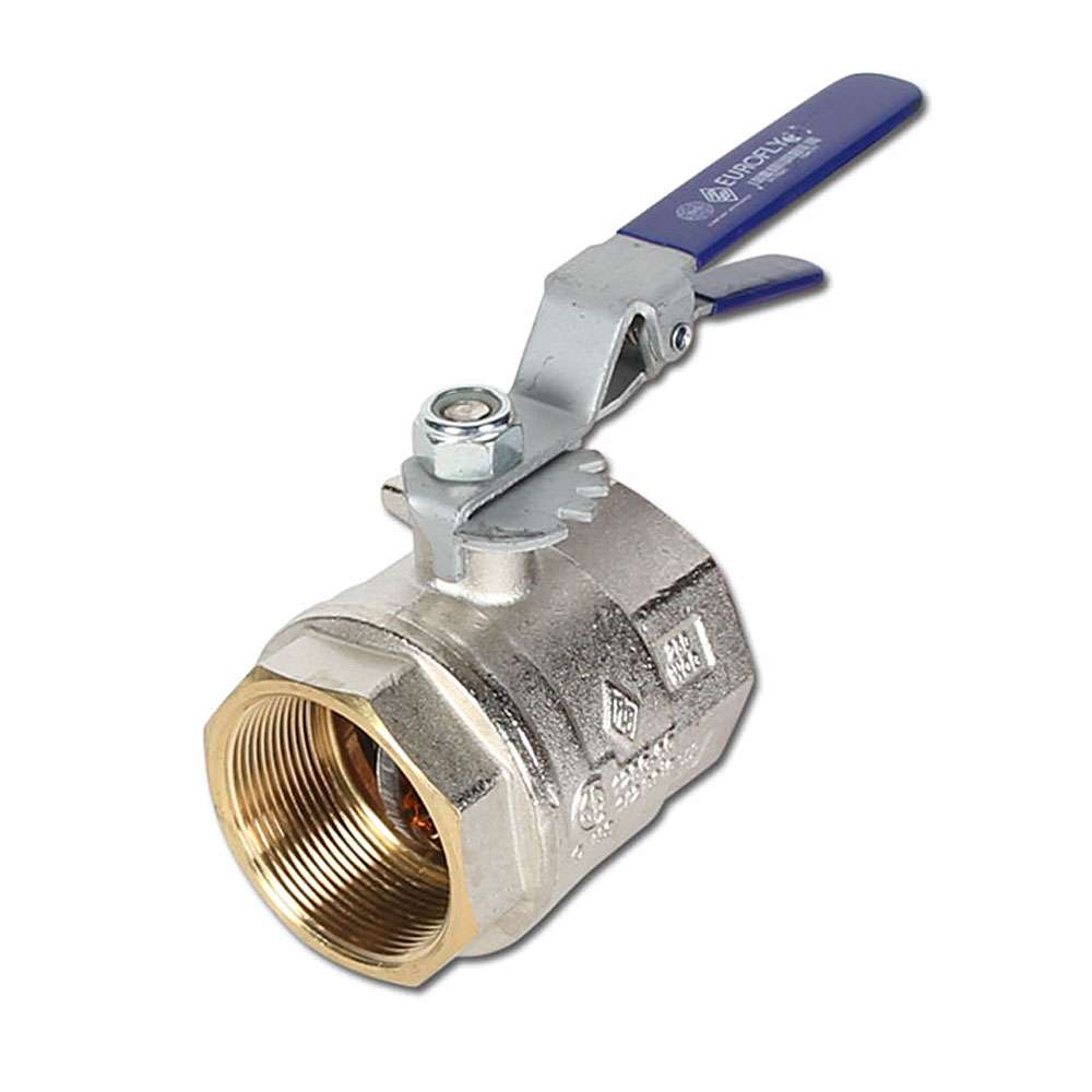 Afsluitklep - vernikkeld messing - volledige doorlaat - IG Rp 1/2" tot Rp 4" - DN 15 tot 100 - PN 0 tot 16