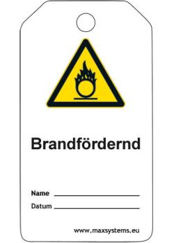 Sicherheitsschilder "Brandfördernd" Material - Kunststoff