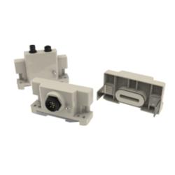 SMC-eindplaat EX600-ED - Inbouwpositie D-zijde - M12 of 7/8" - zonder DIN-rail