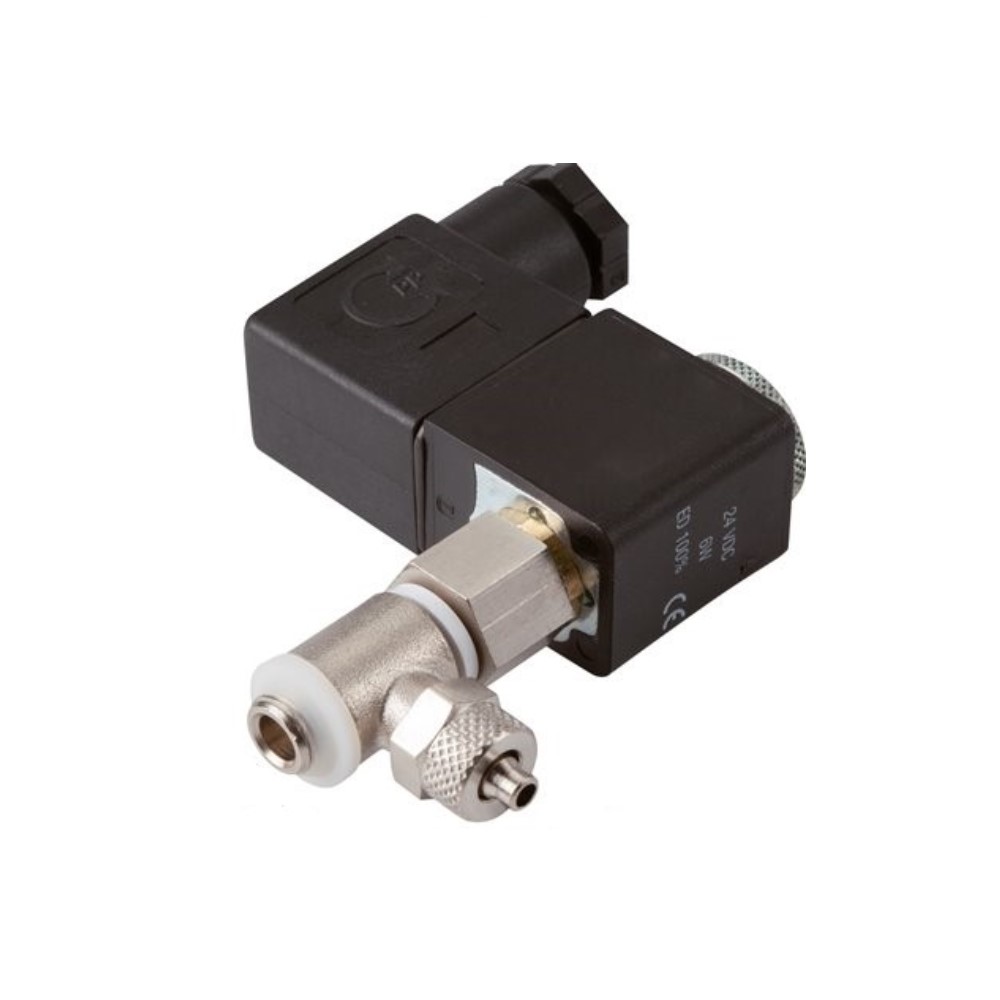 Zawór elektromagnetyczny śrubowy Banjo - 2/2-drogowy - mosiądz niklowany - przyłącze do węża - N.C./N.O. - PN 0 do 15
