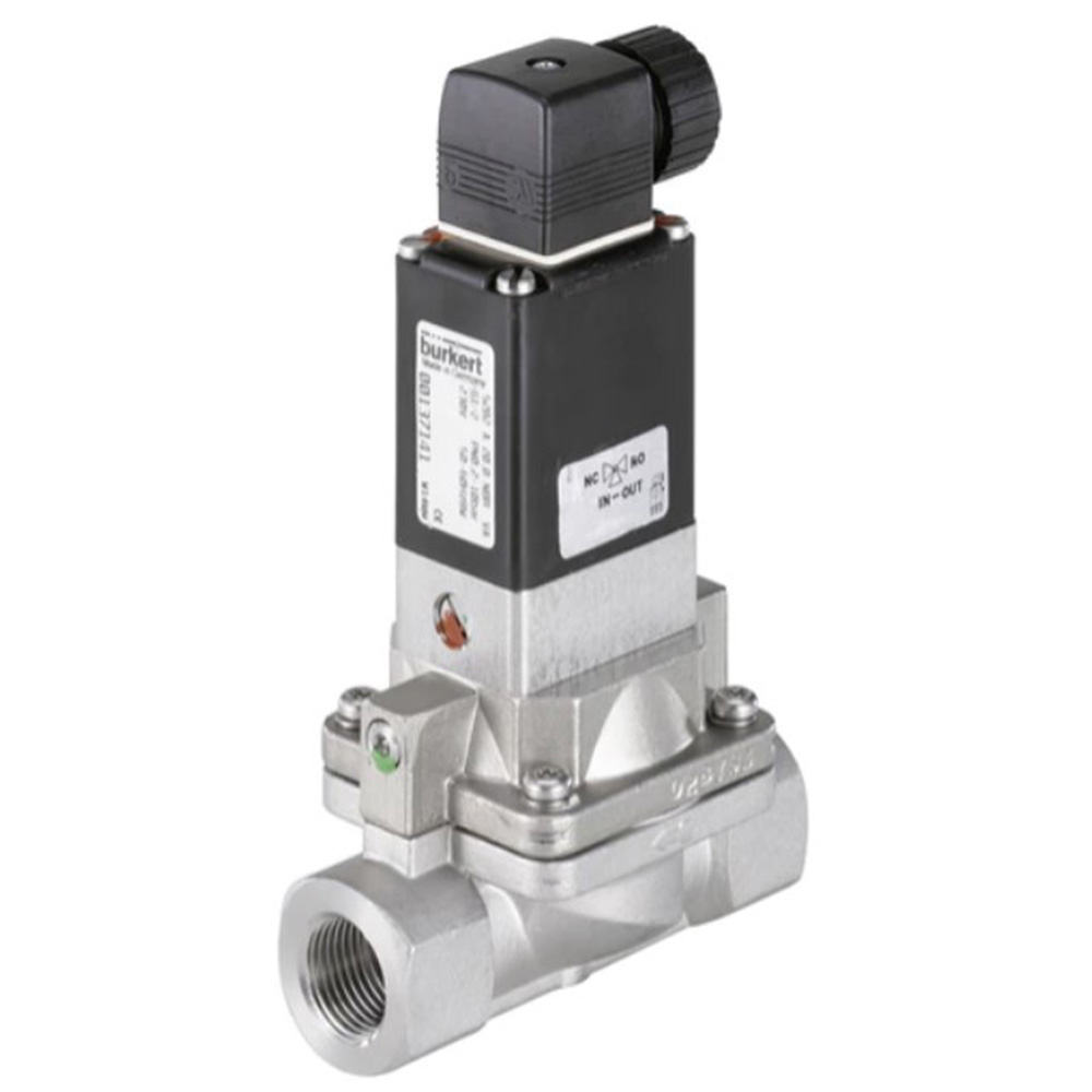 2/2-vejs magnetventil - type 5282 - medieadskilt - 0,2 til 10 bar - G 3/4" - G 2" - rustfrit stål eller messing