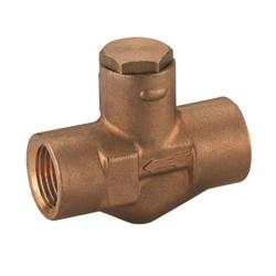 Schneider terugslagklep - messing - FKM-afdichting - binnendraad G 1/2" - openingsdruk 0,5 tot 0,8 bar - PN 16