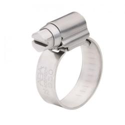Abrazadera de tornillo ABA Original SMS - Anchura 12 mm - Rango de sujeción-Ø 15 a 307 mm - Acero inoxidable 1.4435