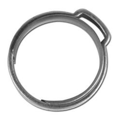 1-ørs slangeklemme med innsatsring - galvanisert stål - klemmeområde Ø 8 - 9,5 mm til 15 - 17,3 mm - bredde 6 til 7 mm
