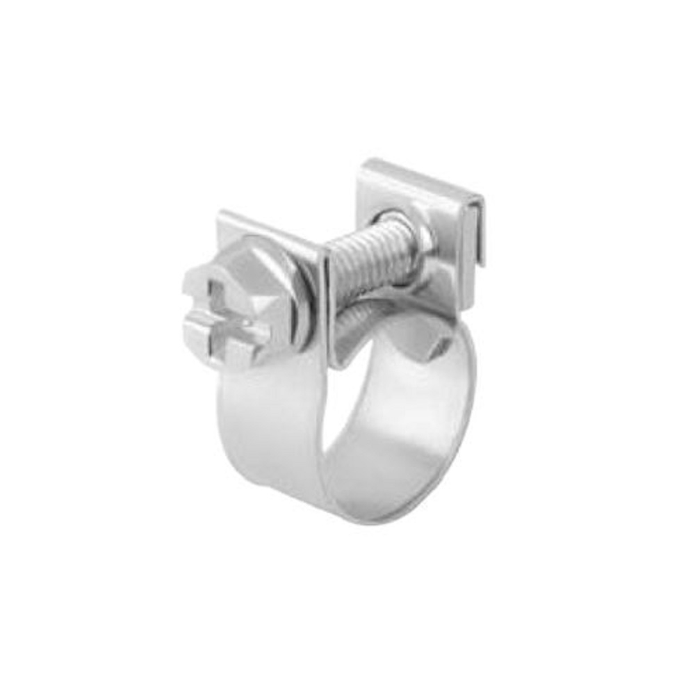 Mordaza de sujeción ABA Mini - Ancho de banda 9 mm - Acero galvanizado - Margen de sujeción Ø 7 a 22 mm - Precio por unidad