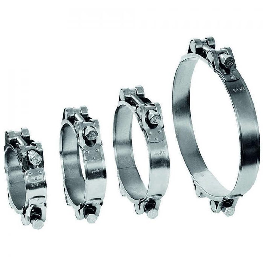 Abrazadera de perno articulado GEMI GBS 2 piezas - Rango de sujeción-Ø 80 a 305 mm - Acero galvanizado - Anchura 25 mm