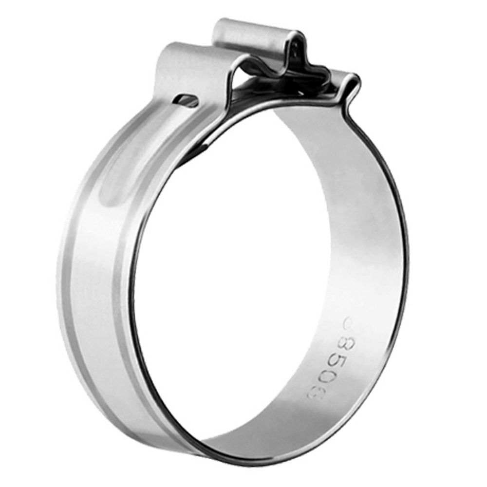 Collier de serrage NORMA COBRA - sans vis - largeur de bande 8 - acier inoxydable 1.4301 - diamètre 12 à 30 mm