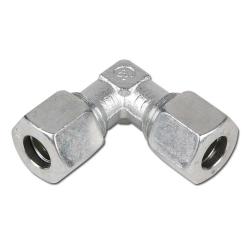 Racor de compresión acodado - Serie L - Acero galvanizado - Diámetro exterior de tubo de Ø 6 a 42 mm - PN 160 a 315