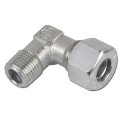 Haakse inschroefkoppeling - Serie L - Gegalvaniseerd staal - Buis-Ø 6 tot 18 mm - metr. con. AG - PN 250 tot 315