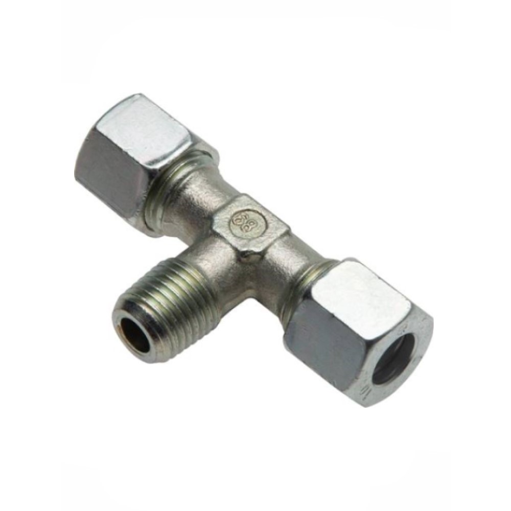 T-schroefverbinding - serie S - verzinkt staal - buis-Ø 6 tot 16 mm - AG M12 x 1,5 tot M22 x 1,5 (conisch) - PN tot 630