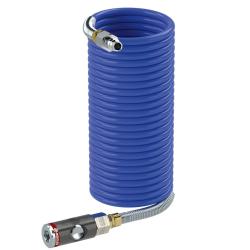 Polyamid spiralslange - med sikkerhedskobling NW 7,4 - udvendig diameter 8 til 12 mm - indvendig diameter 6 til 9 mm - arbejdsl&aelig;ngde 2,5 til 10 m - pris pr. stk.