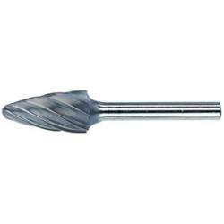 HM-fresestift - lengde 65 mm - aluminium tenner rundbue form RBF (DIN 8032) "Horse" med HICOAT HC-NFE Coating - med tennene på grad DIN 8033