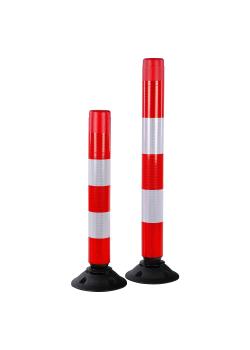Słupki elastyczne - plastikowe - czerwone - odblaskowe