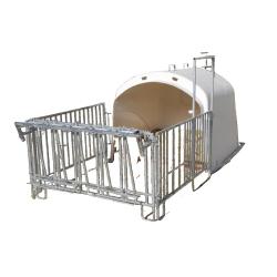 CalfHouse Premium XL - mit Umz&auml;unung - Gruppenk&auml;lberh&uuml;tte - Ma&szlig;e H&uuml;tte (L&times;B&times;H) 238 x 223 x 189 cm - Material GFK - Preis per St&uuml;ck