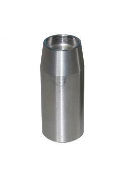 Punta del quemador de recambio de acero inoxidable - para conexión directa del soldador - punta del quemador Ø 15 a 18 mm