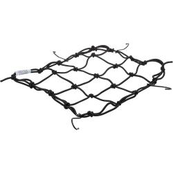 Bagagenet - zwart - 25 x 25 cm - met bevestigingshaken