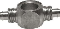 Koppeling - T-ringstuk - G 1/4" tot 3/8" - slang-Ø 6x4 en 8x6 mm - moer M8x1 tot M12x1 - zonder moer