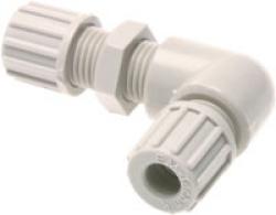 Angle Bulkhead Union - PVDF