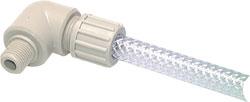 Screw-in fitting - for fabric hose TX - PVDF - elbow - up to 10 bar
