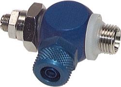 Smoorklep Terugslagklep Regelbare afvoerlucht - 10 bar G 1/8" tot G 1/4"