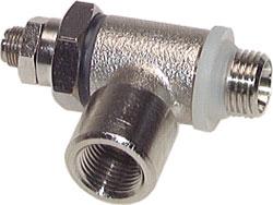Clapet anti-retour à étranglement - MS - filetage femelle - 1/8" ou 1/4" - évacuation réglable - avec fente