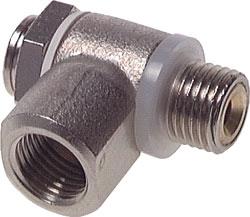 Clapet anti-retour à étranglement - MS - filetage femelle - 1/8" à 1/2" - air d'alimentation réglable - avec fente