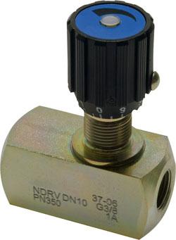 Valve d'étranglement anti-retour  - acier - à 300l/min - G 1 / 8 "à 1" - galvani