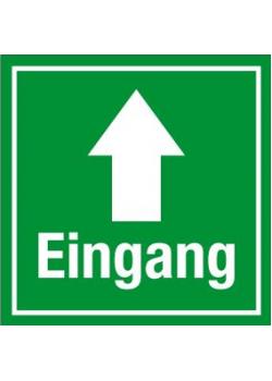 Türkennzeichnung "Eingang mit Richtungspfeil"