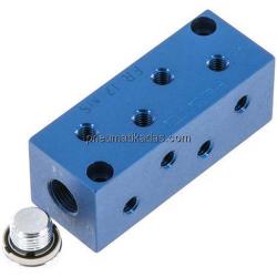 Bloc collecteur Festo FR-12-M - Distributeur pneumatique - 12 sorties - 1 entrée - G1/8 – M5 - Prix à l'unité