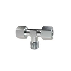 T-schroefverbinding - R 1/4 tot R 1/2 - Buiten-Ø buis 8 mm tot 16 mm - Lengte 1 32 mm tot 43 mm