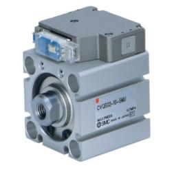 SMC kompakti sylinteri solenoidiventtiilill&auml; CVQB - kaksitoiminen - PN 7 bar - 24V DC - M-pistoke toiminnan ilmaisimella