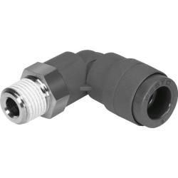 FESTO - QSL-VO - Racor rápido roscado en L - difícilmente inflamable - carcasa de PBT - rosca exterior con hexágono exterior - diámetro nominal 2,3 a 7,7 mm - PU 1 pulgada - precio por PU