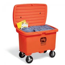 PIG&reg; Notfall-Kit - in auff&auml;lliger Transportkarre - mit No-Flat-Reifen